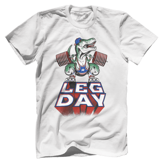 T-shirt Premium Mens Shirt / White / XS Leg Day T-Rex