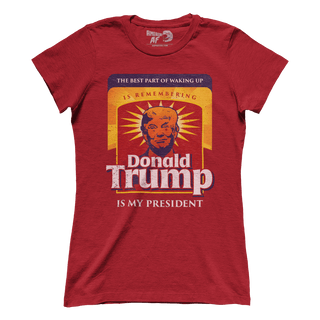 T-shirt Premium Ladies Tee / Red / S The Best Part Of Waking Up (Ladies)